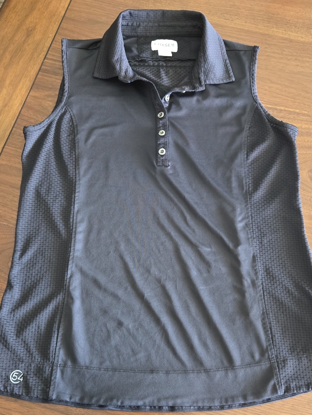 Chase 54 Women's Sleeveless Polo Top in Black